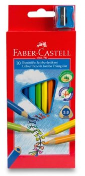 Faber - Castell Pastelky trojhranné Junior - středně silné 10 ks