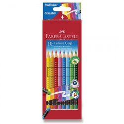 Faber - Castell Pastelky trojhranné Grip 2001 - s gumou 10 ks