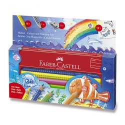 Faber - Castell Pastelky Jumbo Grip - Mořský svět 9 ks