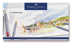 Faber - Castell Pastelky Goldfaber Aqua - plechová krabička 36 ks