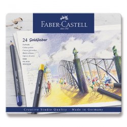 Faber - Castell Pastelky Goldfaber - plechová krabička 24 ks