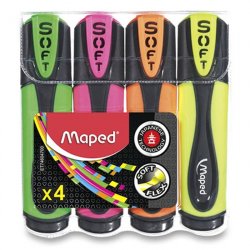 Maped - Zvýrazňovač Fluo Peps UltraSoft 4 ks