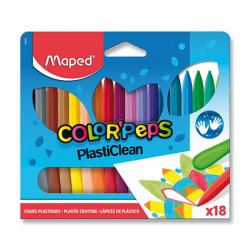 Plast.pastely Maped Color Plasticlean 18kusů
