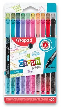 Maped Liner Graph Peps Deco 0,4 mm - mix barev 20 ks