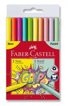 Faber - Castell Fixy Grip - Neon + Pastel 10 ks