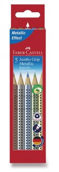 Faber - Castell Pastelky trojhranné Jumbo Grip - Metallic 5 ks