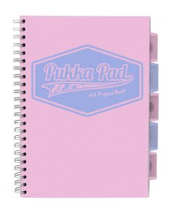 Pukka Pad Projektový blok Pastel A4, papír 80g, 100 listů, růžový