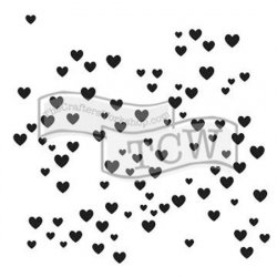 TCW šablona 30,5 x 30,5 cm - Micro Hearts