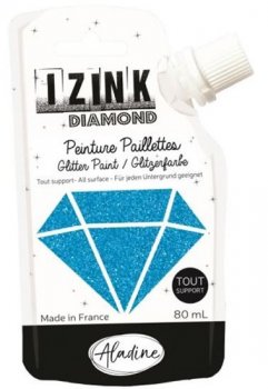 IZINK diamantová barva 80 ml / karibská modrá