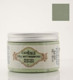 Cadence reliefní pasta křídová Shabby Chic 150 ml - sage