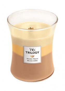 WoodWick svíčka Trilogy - Golden Treats