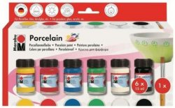 Marabu barva na porcelán sada 6 x 15 ml