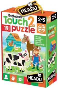 Headu: Montessori Hmatové puzzle - Farma