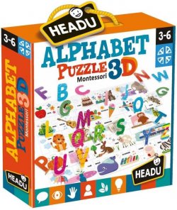 Headu: Montessori 3D puzzle Abeceda