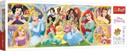 Panoramatické Puzzle: Zpět do světa princezen 500 dílků