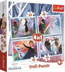 Puzzle: Ledové království 2, 4v1 (35,48,54,70 dílků)