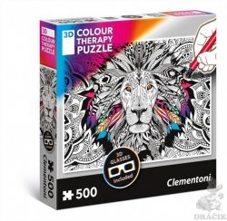 Clementoni Puzzle 3D Colour therapy Lev / 500 dílků