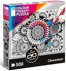 Clementoni Puzzle 3D Colour therapy Mandala / 500 dílků