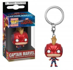 Funko POP Keychains: Marvel - Captain Marvel - Captain Marvel (with Helmet)