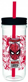 Sklenice plastová Spiderman, 670 ml