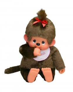 Monchhichi 80cm - holka s mašlí