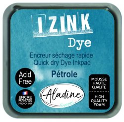 Aladine IZINK DYE razítkovací inkoust 8 x 8 cm - petrolejová modrá