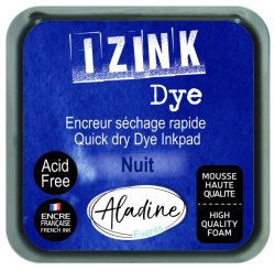 Aladine IZINK DYE razítkovací inkoust 8 x 8 cm - noční modrá