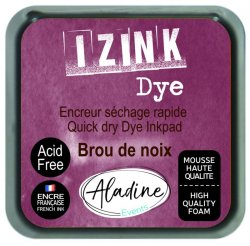 Aladine IZINK DYE razítkovací inkoust 8 x 8 cm - kaštanově hnědá