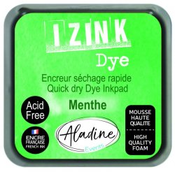 Aladine IZINK DYE razítkovací inkoust 8 x 8 cm - zelená