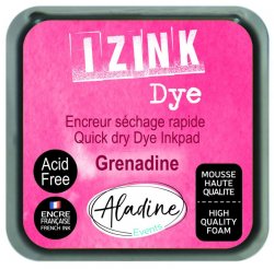 Aladine IZINK DYE razítkovací inkoust 8 x 8 cm - zářivě červená