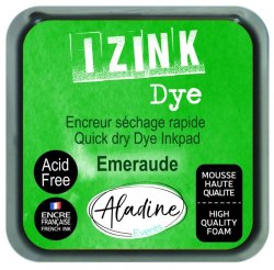 Aladine IZINK DYE razítkovací inkoust 8 x 8 cm - smaragdová zelená