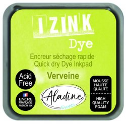 Aladine IZINK DYE razítkovací inkoust 8 x 8 cm - žlutozelená