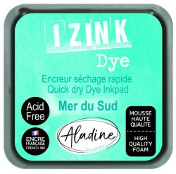 Aladine IZINK DYE razítkovací inkoust 8 x 8 cm - azurová