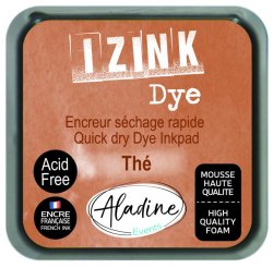 Aladine IZINK DYE razítkovací inkoust 8 x 8 cm - hnědá