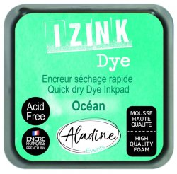 Aladine IZINK DYE razítkovací inkoust 8 x 8 cm - tyrkysová