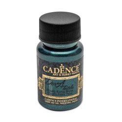 Cadence metalická akrylová barva 50 ml - petrolejová modrá