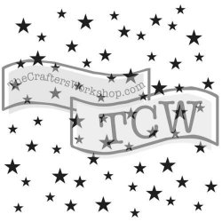 TCW šablona 15,2 x 15,2 cm - Random Stars