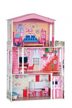 Woody Domeče velký, 7 ks nábytku (pro paneny typu Barbie)