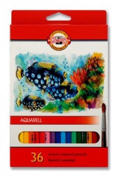 Koh-i-noor akvarelové pastelky/ryby 36ks