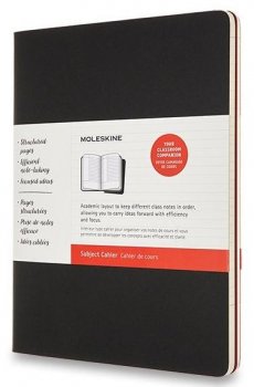 Moleskine Sešity 2ks plánovací linkované černé /červené  XL