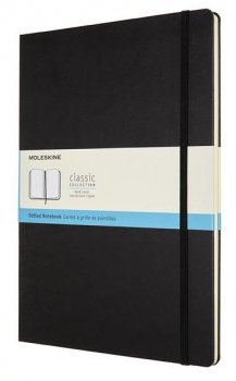 Moleskine Zápisník černý A4 tečkovaný tvrdý