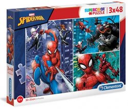 Clementoni Puzzle Supercolor Spider-man / 3 x 48 dílků