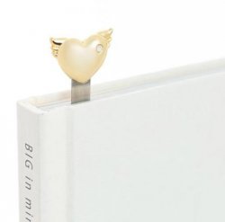 Záložka do knihy 3D - Srdce s diamantem