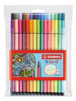 STABILO Fix Pen 68 neon, sada 24+6 ks v pouzdru