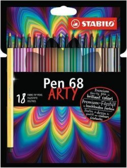 STABILO Fix Pen 68, sada 18 ks v kartonovém pouzdru 