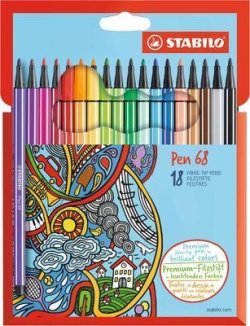 STABILO Fix Pen 68, sada 18 ks v kartonovém pouzdru