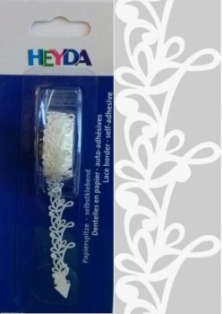 HEYDA Samolepicí papírová krajka - ornament 10 mm x 2 m