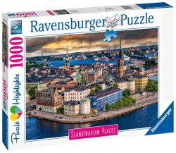 Ravensburger Puzzle Skandinávie - Stockholm, Švédsko 1000 dílků 