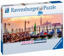 Ravensburger Puzzle - Gondoly v Benátkách 1000 dílků Panorama 