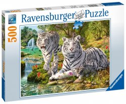 Ravensburger Puzzle - Rodina bílých tygrů 500 dílků 